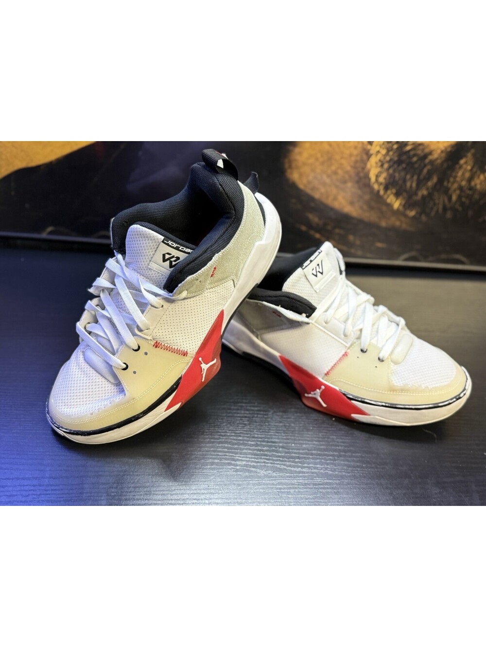 Jordan Men’s Athletic Shoes White Black Red